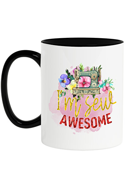 StoryGift Romania Cana cu mesajul "I'm sew awesome", profesie, ilustratie, mu...