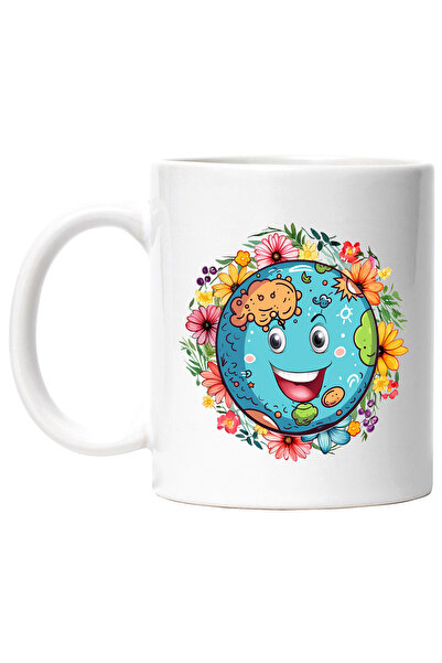 StoryGift Romania Cana cu planeta, ilustratie, constientizare, flori divers c...