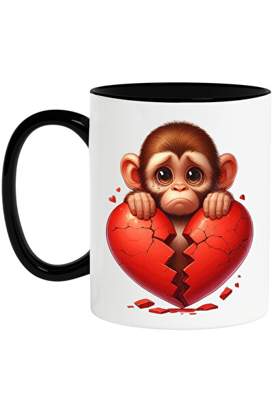 StoryGift Romania Cana cu o maimutica trista, ilustratie, lacrimeaza, dezamag...