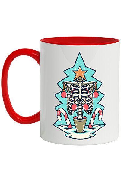 StoryGift Romania Cana cu Globuri, Schelet, Ghiveci, Zapada, Craciun, Multico...