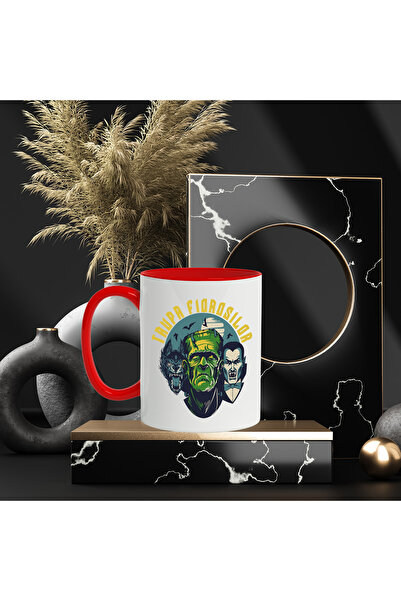 StoryGift Romania Mug The Fierce Band-Darcula, 330ml, Ceramic with Red Handle, With Red Handle STG ,STG ,STG