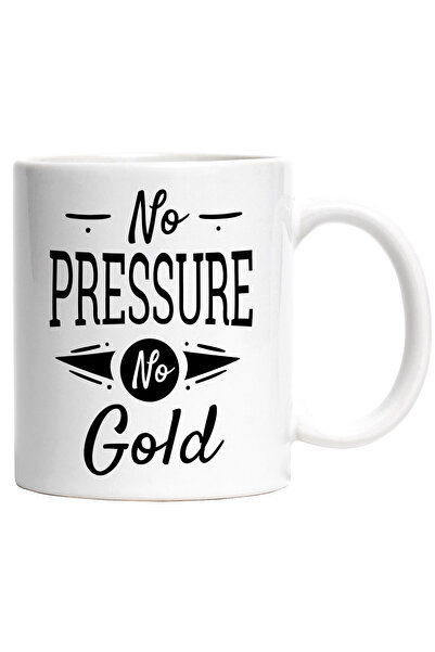 StoryGift Romania Cana Cu Mesaj In Engleza No Pressure No Gold, Presiune, Aur...