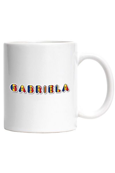 StoryGift Romania Cana Cu Numele Gabriela, Romania, Suporter, Steagul Romanie...