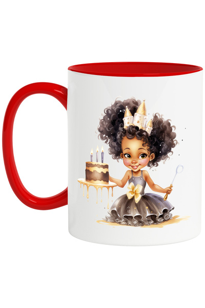 StoryGift Romania Mug with a little girl in color | illustration | anniversar...