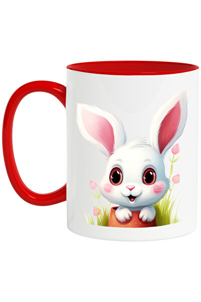 StoryGift Romania Cana cu un iepuras curios | jucaus | ilustratie | floricele...