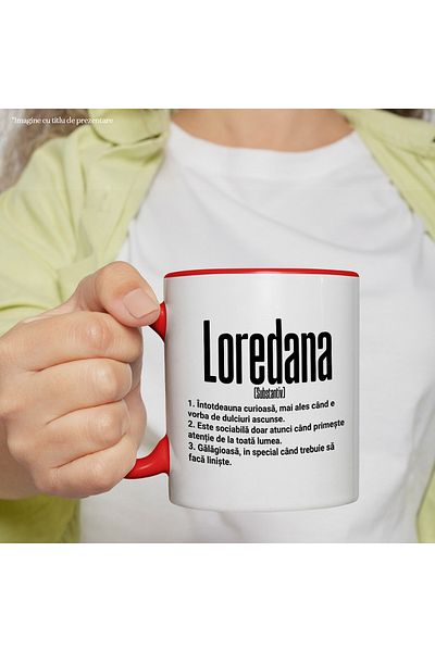 StoryGift Romania Mug With the Name Loredana, and Motivational Message, Creative, Smart, Curious, A, With, STG.