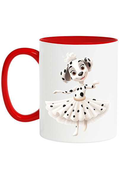 StoryGift Romania Cana cu o catelusa Dalmatiana | ilustratie | fusta alba cu ...