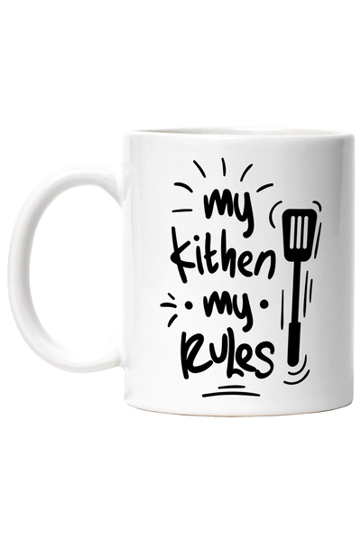 StoryGift Romania Cana Cu Mesaj In Engleza My Kitchen My Rules, Bucatarie, Re...