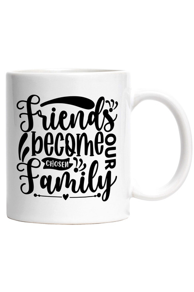 StoryGift Romania Cana cu inimioara si mesajul "Prietenii devin familia noast...