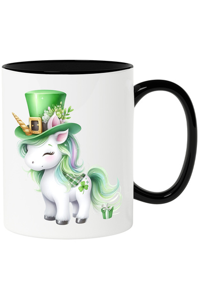 StoryGift Romania Cana cu un unicorn care poarta o palarie verde | ilustratie...