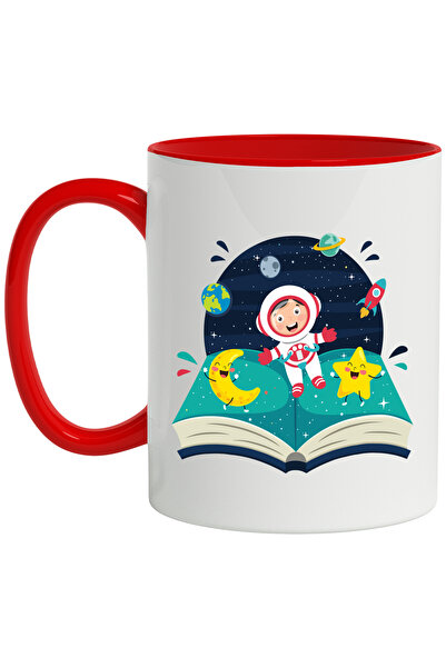 StoryGift Romania Cana Cu Carte, Copil, Astronaut, Costum, Stele, Luna, Rache...
