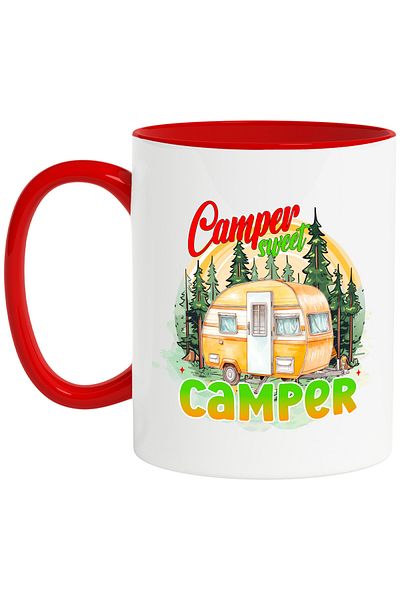 StoryGift Romania Mug with the message ", sweet ", travel, illustration, nature, caravan, b, With ,STG