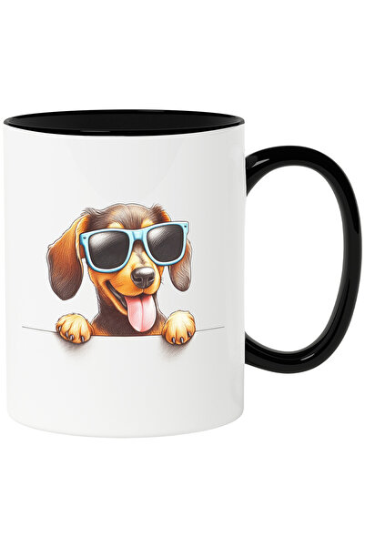 StoryGift Romania Cana cu un catel vesel cu ochelari de soare | ilustratie | ...