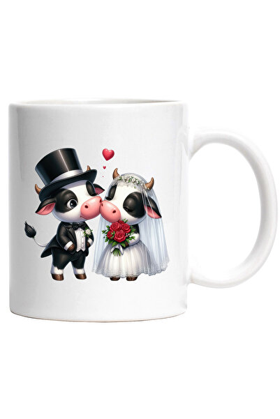 StoryGift Romania Cana cu o vacuta si un taur la nunta | ilustratie | inimioa...