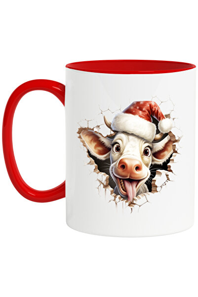 StoryGift Romania Cana cu o vacuta care scoate capul printr-un perete spart |...