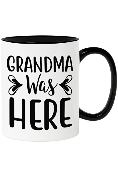 StoryGift Romania Cana cu textul "Grandma was here" - bunica a fost aici cu M...