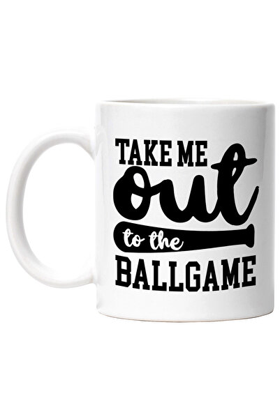 StoryGift Romania Cana cu bata de baseball pentru pasionatii de baseball - spectatori cu Maner Alb, Cu Maner Alb