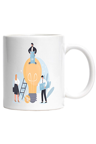 StoryGift Romania Cana Cu Investitii, Start Up, Bani, Finantare, Business, Multicolor 330 ml, Cera, Cu Maner Alb