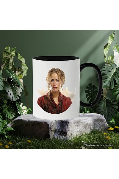 StoryGift Romania Cana Cu Game Of Thrones, Personaj, Cersei Lannister, A Song Of Ice And Fire, Ser, Cu Maner Negru