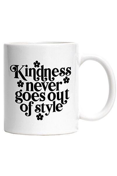 StoryGift Romania Cana cu floricele si textul "Bunatatea nu se demodeaza nici...