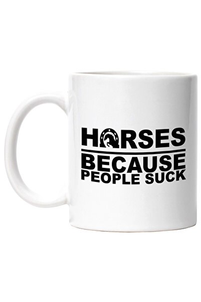 StoryGift Romania Cana pentru iubitorii de cai cu textul "Horses, because peo...