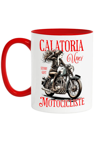 StoryGift Romania Cana cu Fata Atragatoare Motor Vintige Clasic Pasiune Calat...