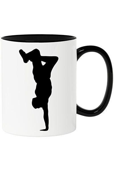 StoryGift Romania Cana cu un dansator - breakdance cu Maner Negru, Cu Maner N...