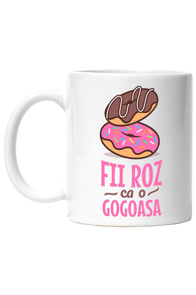 StoryGift Romania Cana Iubitorii de gogosi fii roz fii fericit zambet, 330ml,...