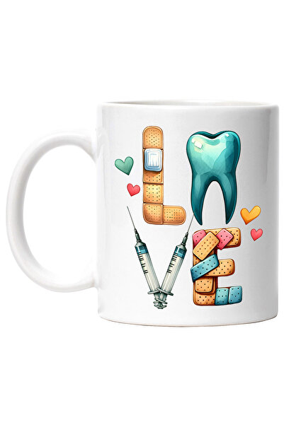 StoryGift Romania Cana cu mesajul "Love", profesie, ilustratie, munca, dedica...