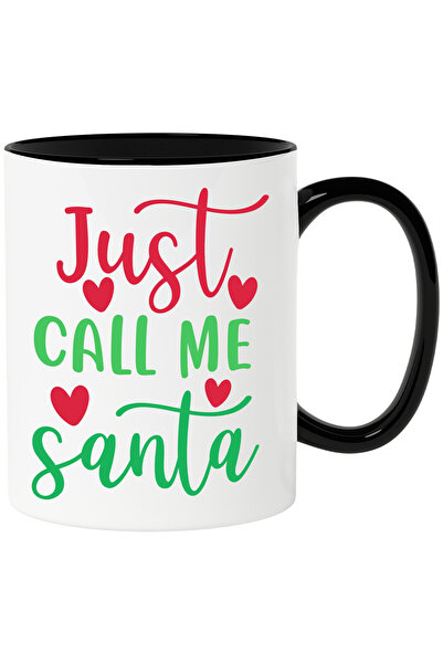 StoryGift Romania Cana cu inimioare si textul "Just call me santa" - doar spu...