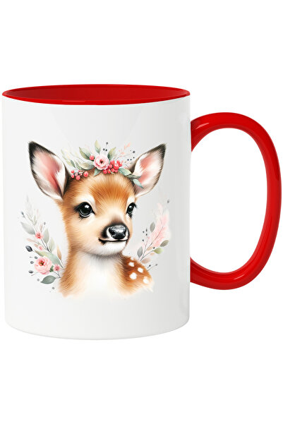 StoryGift Romania Cana cu o caprioara micuta | ilustratie | flori | plante | ...