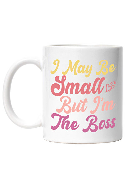 StoryGift Romania Cana pentru copiii mici care se cred sefii - mesaj in engleza cu Maner Alb, Cu Maner Alb