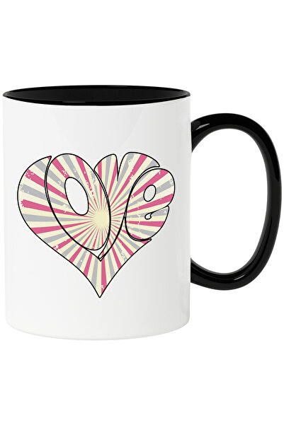 StoryGift Romania Cana cu mesajul "Love" in forma de inima, soare, raze, Vale...