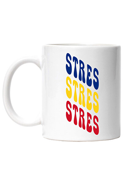 StoryGift Romania Cana Cuvantul Stres, in Culorile Steagului Romaniei, Rosu, ...