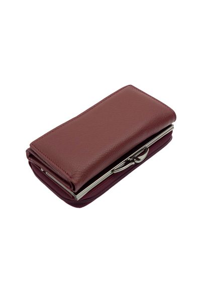 OEM Women's wallet, Cherry red, made of genuine leather, TITA, 14 x 8 x 4 cm - PR348