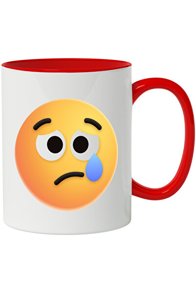 StoryGift Romania Cana Cu Emoticon, Emoji, Trist, Lacrima, Multicolor 330 ml,...