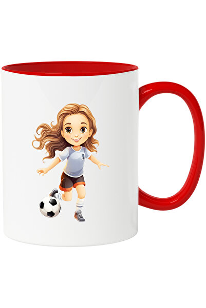 StoryGift Romania Cana cu o fata care joaca fotbal | ilustratie | minge | spo...