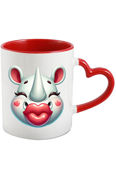 StoryGift Romania Cana cu o femela rinocer care da un pupic | ilustratie | af...