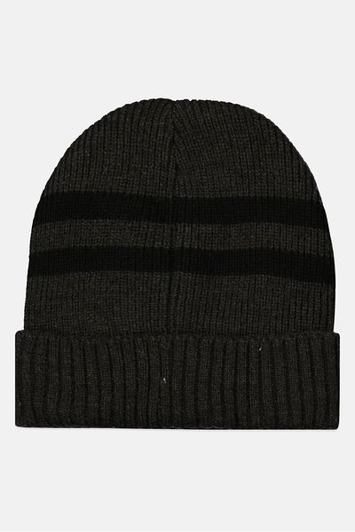 Levi's Men Embroidered Brand Logo Knitted Beanie, Black