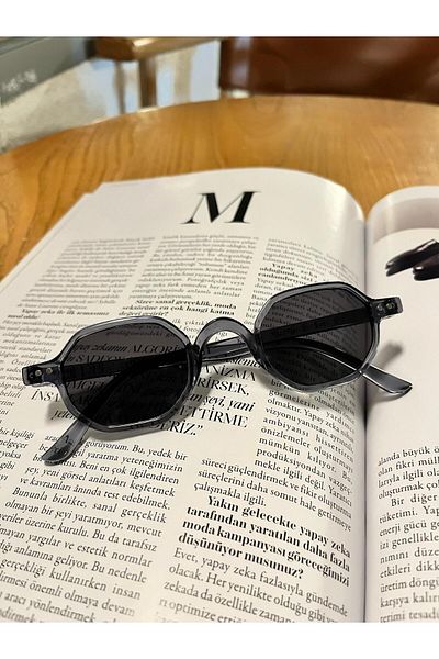 Melinora Olivia Smoky New Season Polygonal Sunglasses