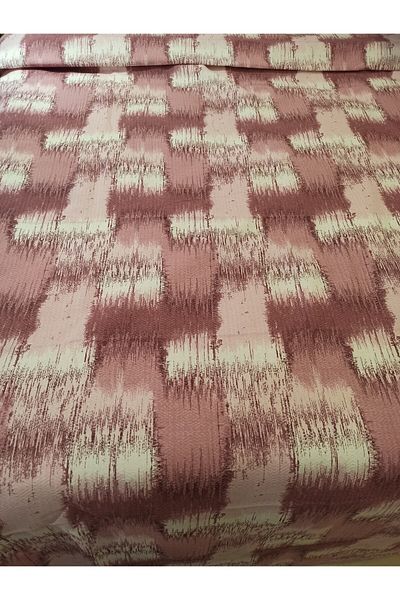 ŞENER HOME Patchwork Pattern Printed 200x240 CmDouble (BATTAL) Single Pike - Dried Rose