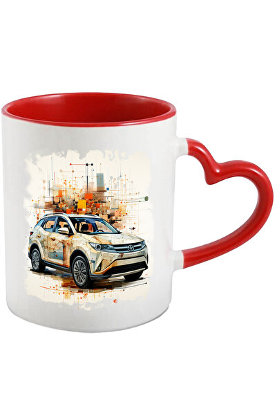 StoryGift Romania Cana Cu Masina, Toyota RAV4, SUV, Geometric, Dungi, Multico...