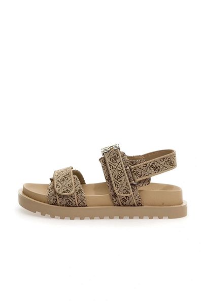 Guess Fabelıs2 Women's Beige/Brown Sandals Fl6Fb2Fal03-Beıbr