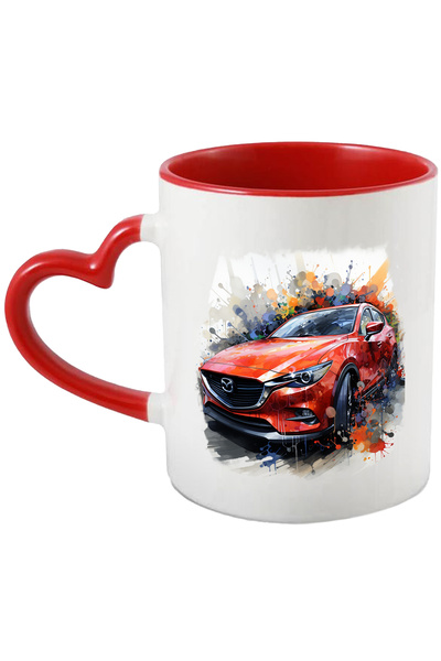 StoryGift Romania Cana Cu Masina, Brand, Mazda, Roti, Stropi De Vopsea, Multi...