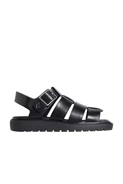 Calvin Klein Women's Black Flat Sandals