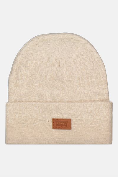 Levi's Men Brand Logo Knitted Beanie, Off White