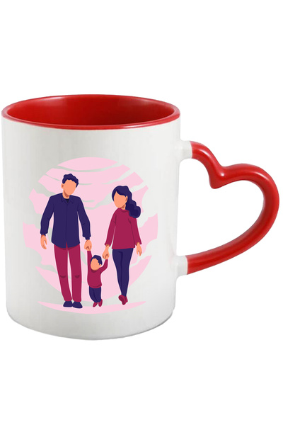 StoryGift Romania Cana Cu Familie, Parinti, Copil, Cerc, Multicolor 330 ml, C...