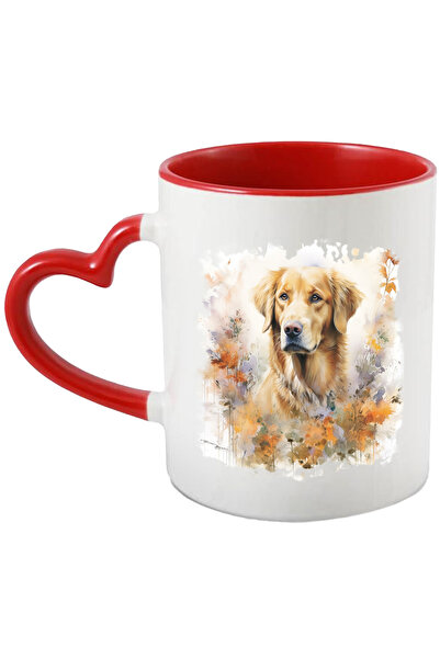 StoryGift Romania Cana Cu Catel, Rasa, Labrador, Flori, Frunze, Toamna, Multi...