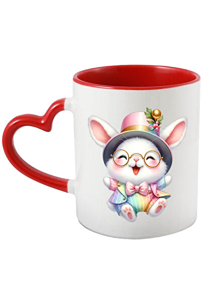 StoryGift Romania Cana cu un iepuras fericit | ilustratie | alb | poarta oche...