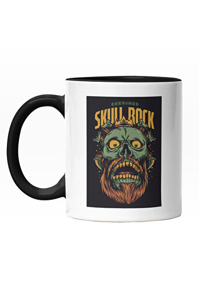 StoryGift Romania Cana Cu Portret Craniu De Om Cu Barba Maro Ginger, Text In ...